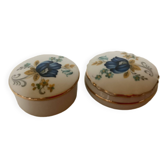 Duo of old small Limoges boxes
