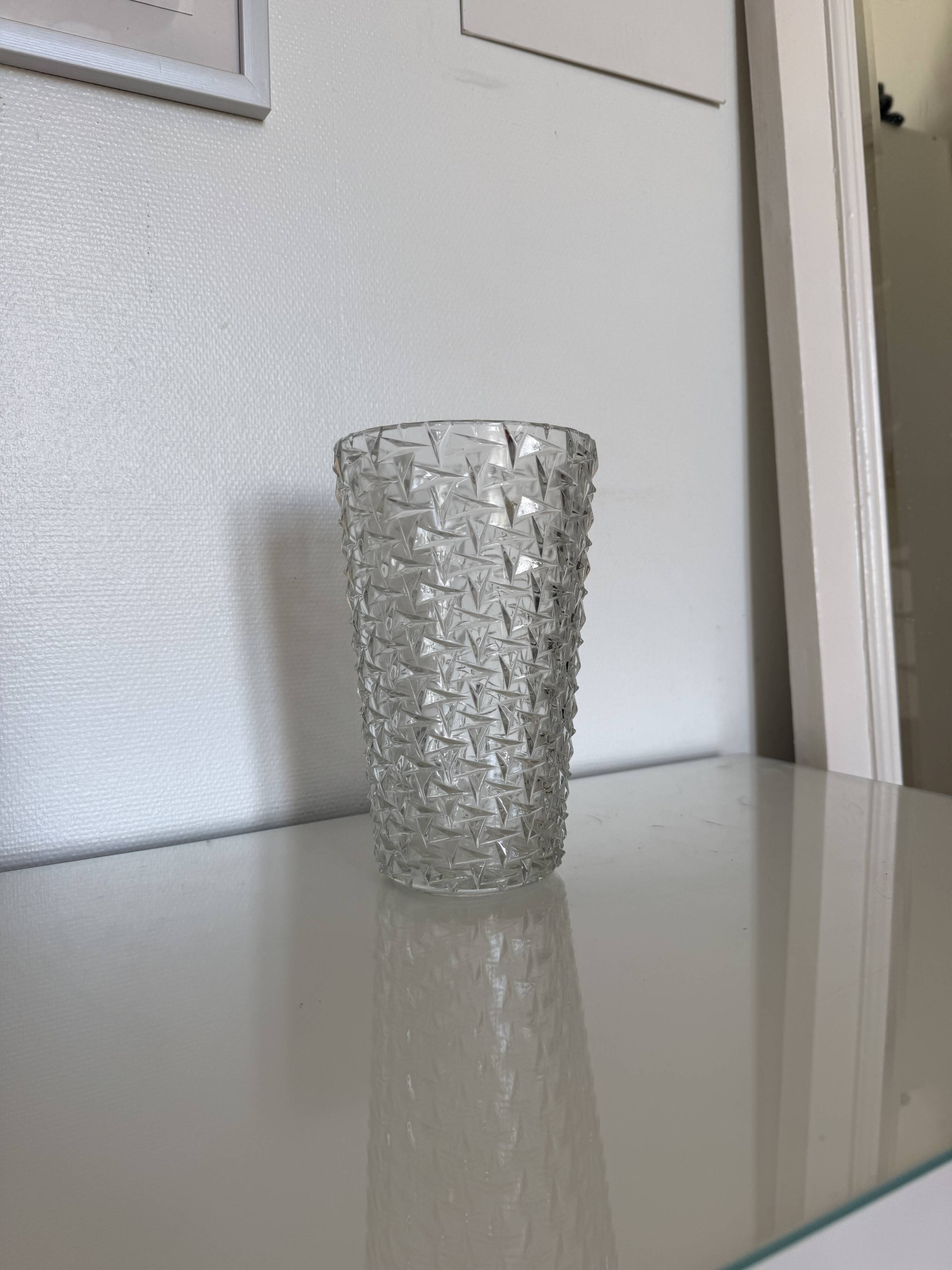 Large crystal vase