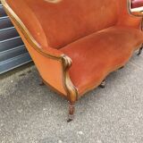 Louis Philippe style velvet bench