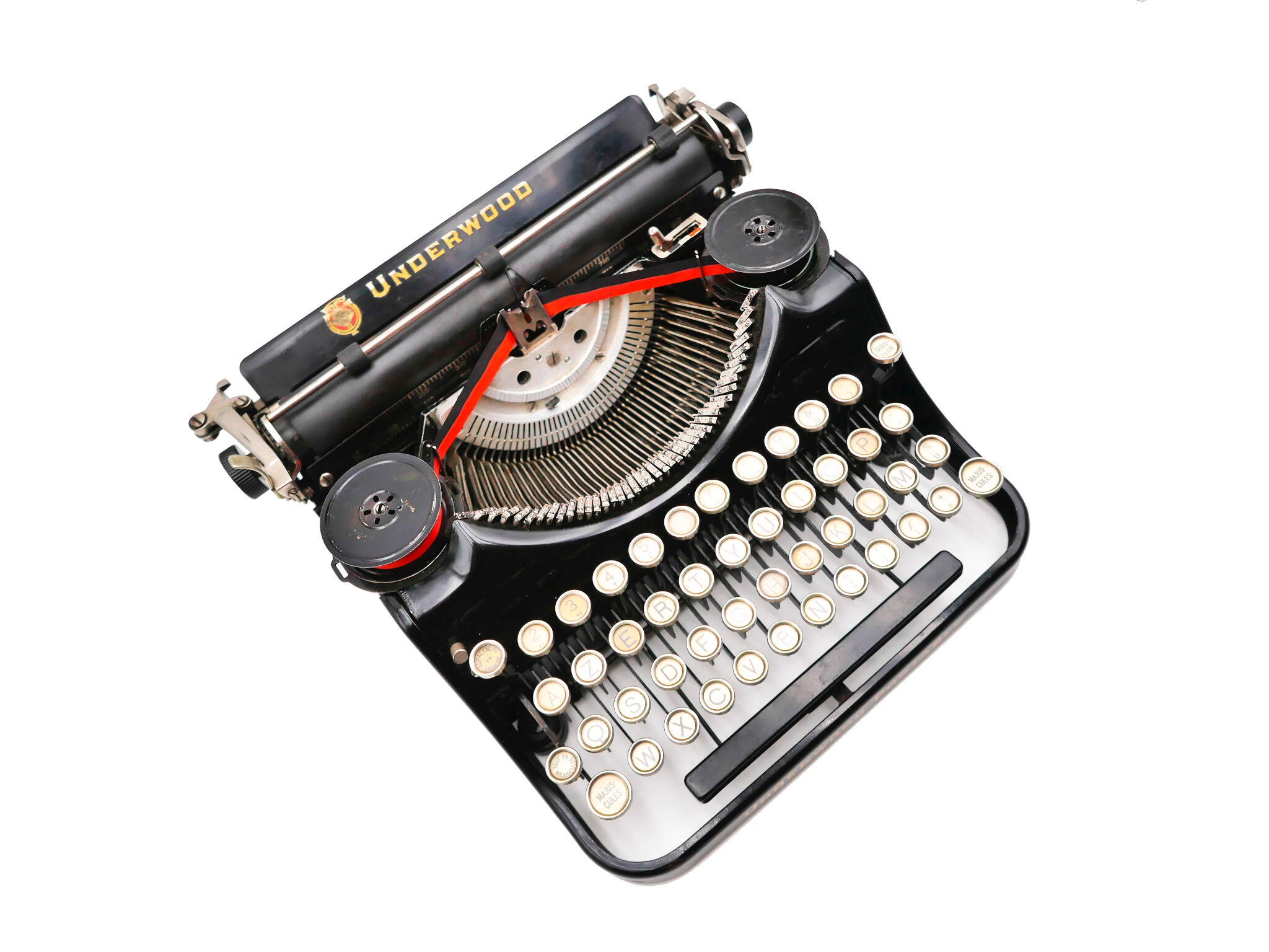Typewriter underwood 4 bank revised new black ribbon 1933
