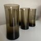 Set de 5 verres high ball diabolo 1970 en verre brun fumé