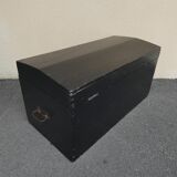 Old blackened wooden chest 19th