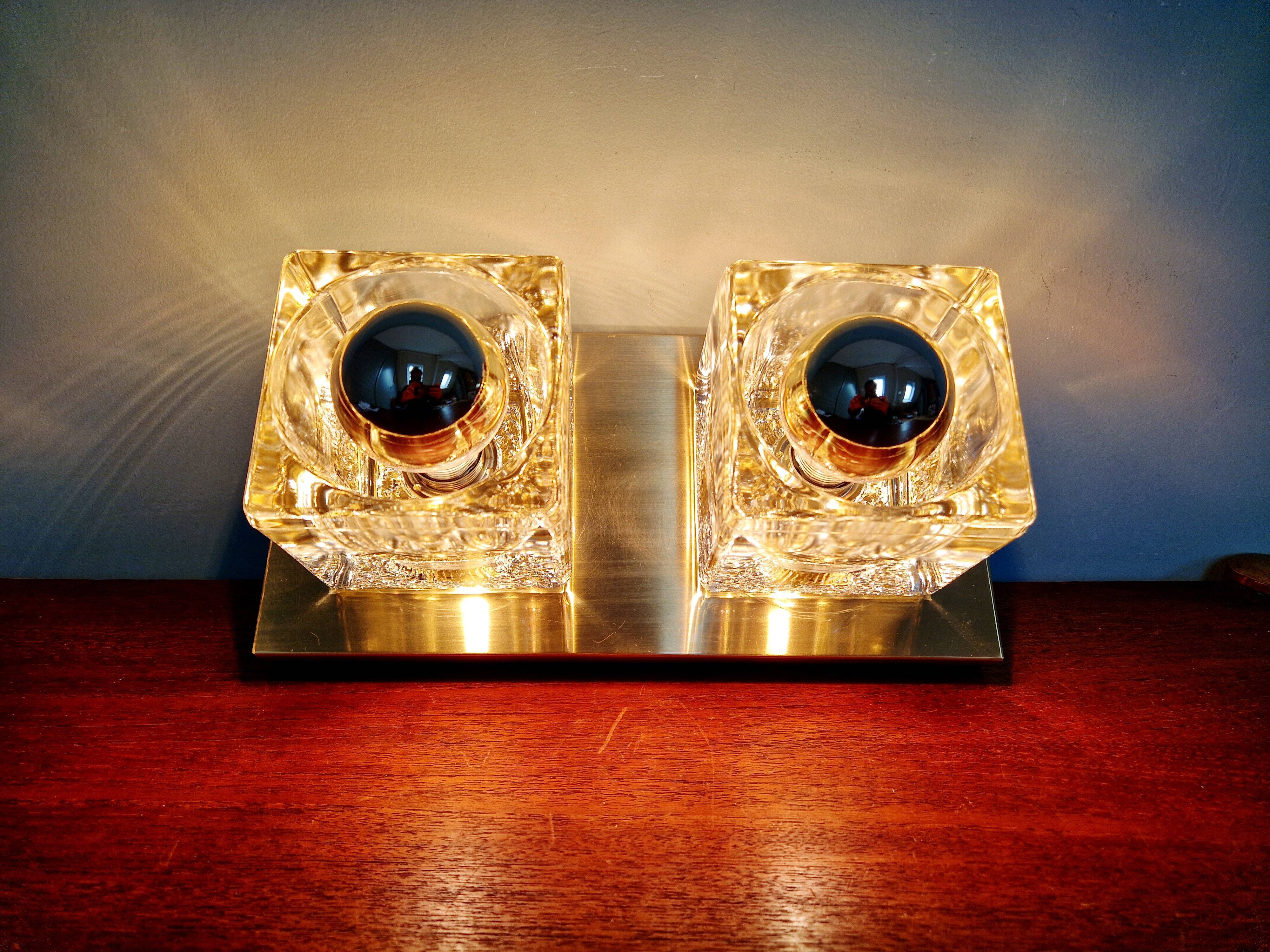 Double wall lamp Ice Cube, Peill & Putzler, 1970s