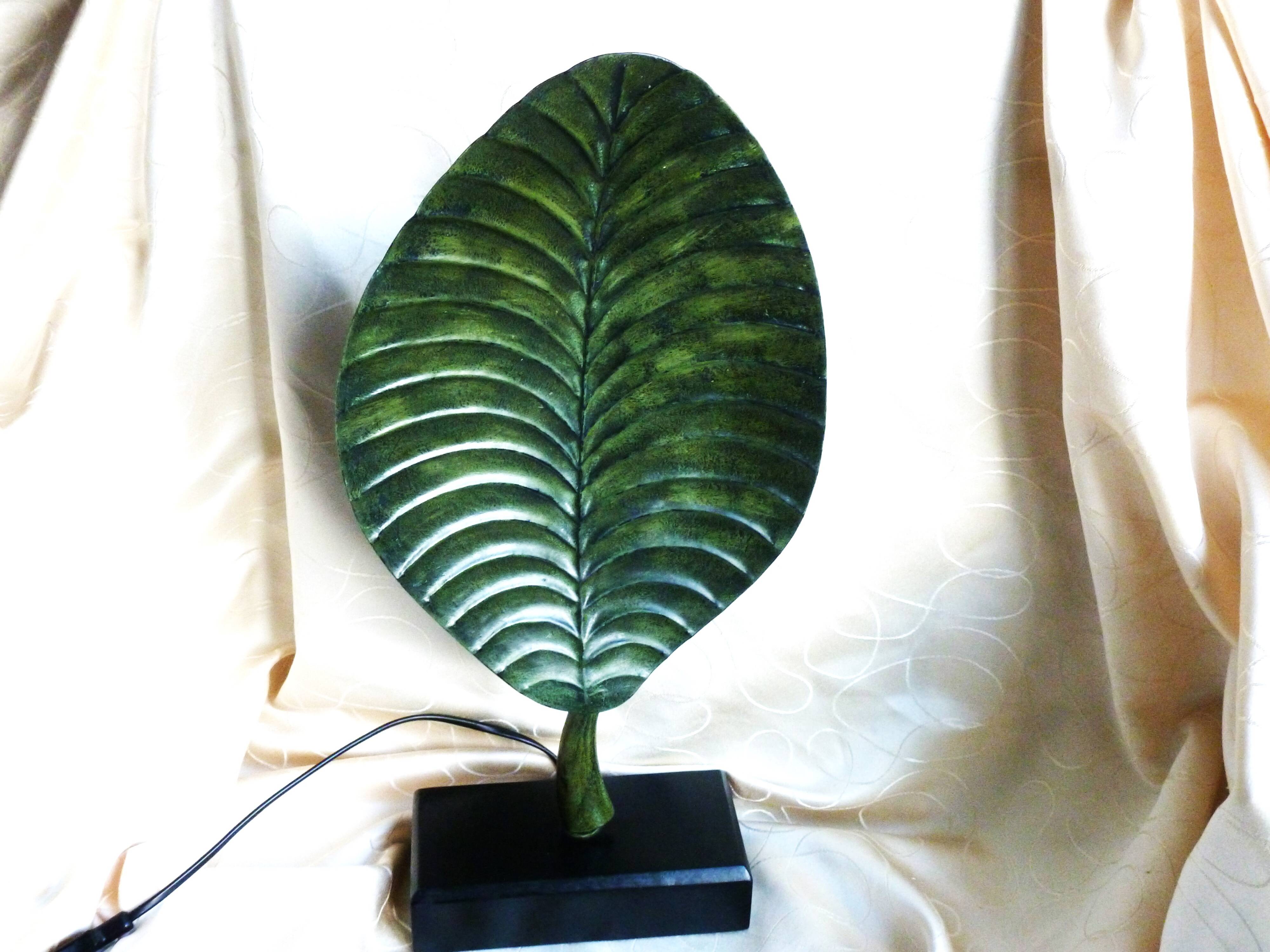 Leaf lamp, mood lamp, metal leaf lamp, vintage table lamp