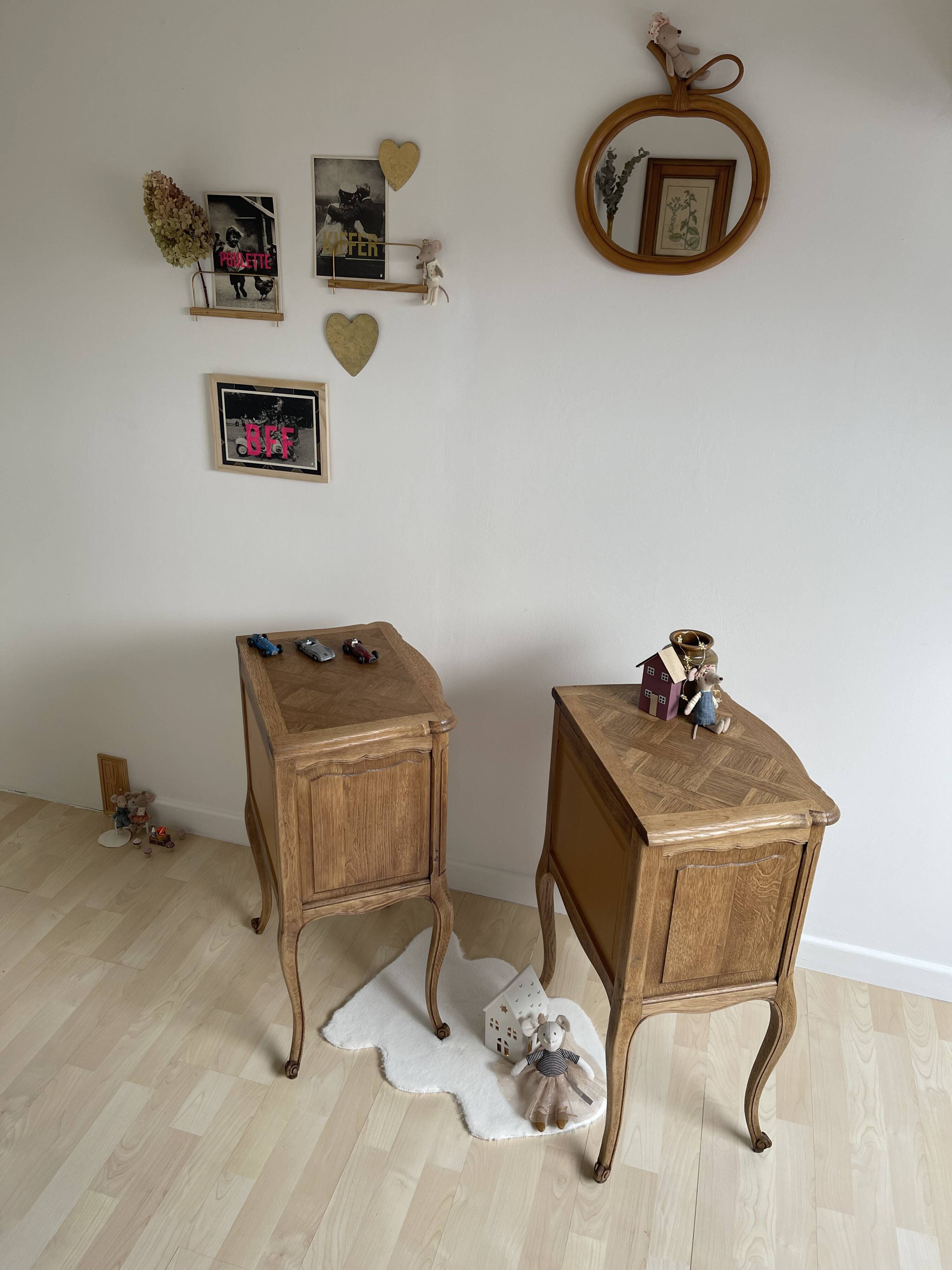 Wooden bedside tables