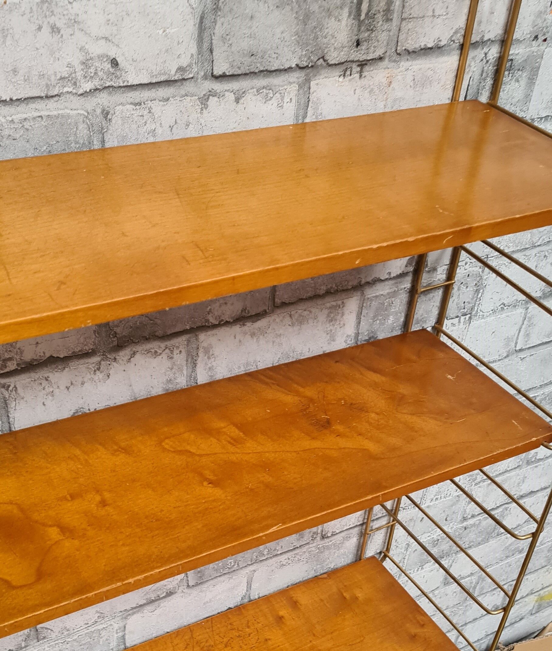 Vintage shelf 1950 in stained wood