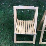 Series of 4 folding chairs