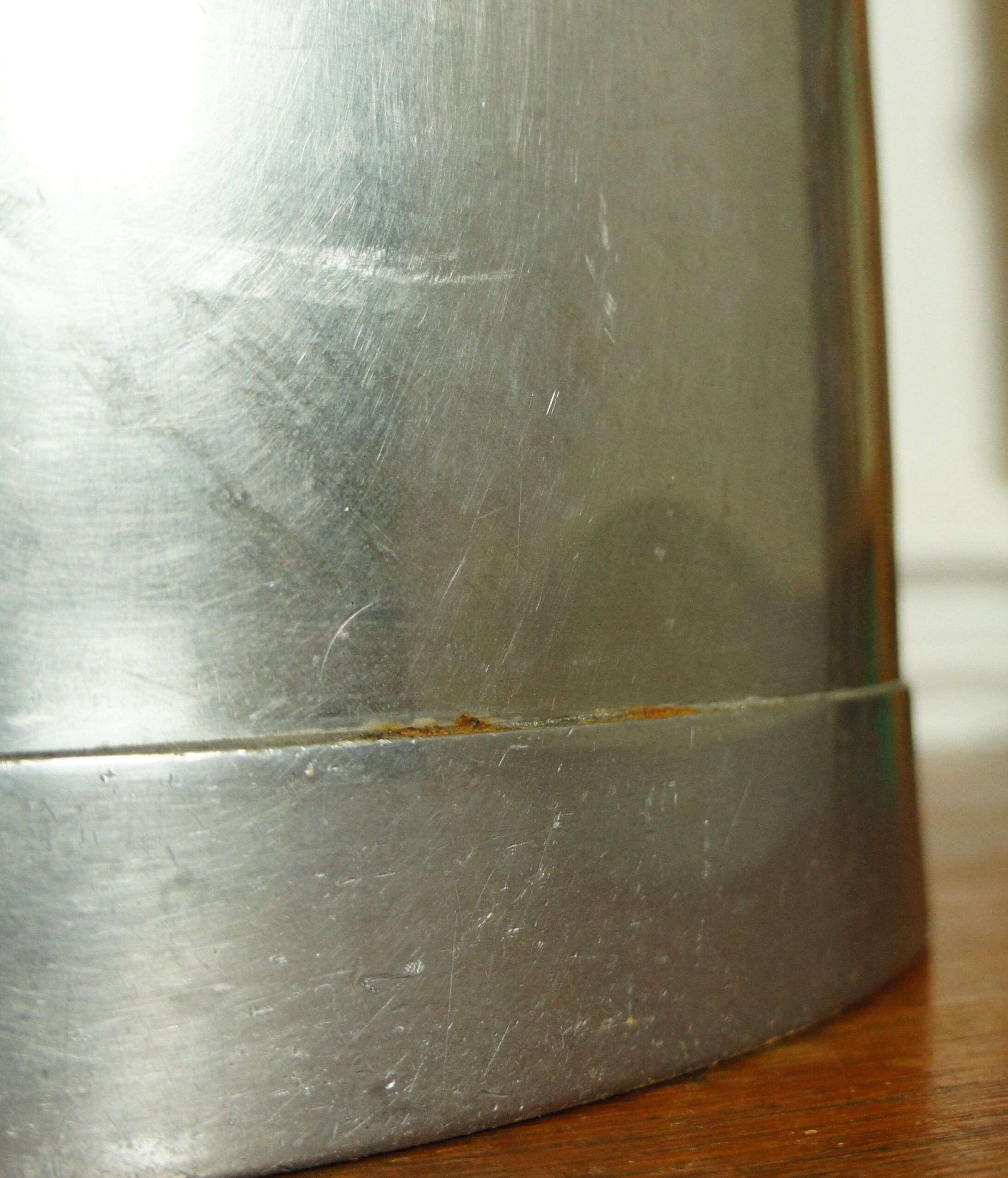 Old stainless steel milk can