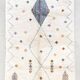 Azilal Berber rug in ecru with colorful patterns 3x2.16m