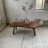 Solid free-form elm coffee table