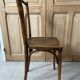Chaise bistrot assise coquelicot, 1900