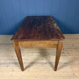 Old decorated wooden kitchen table