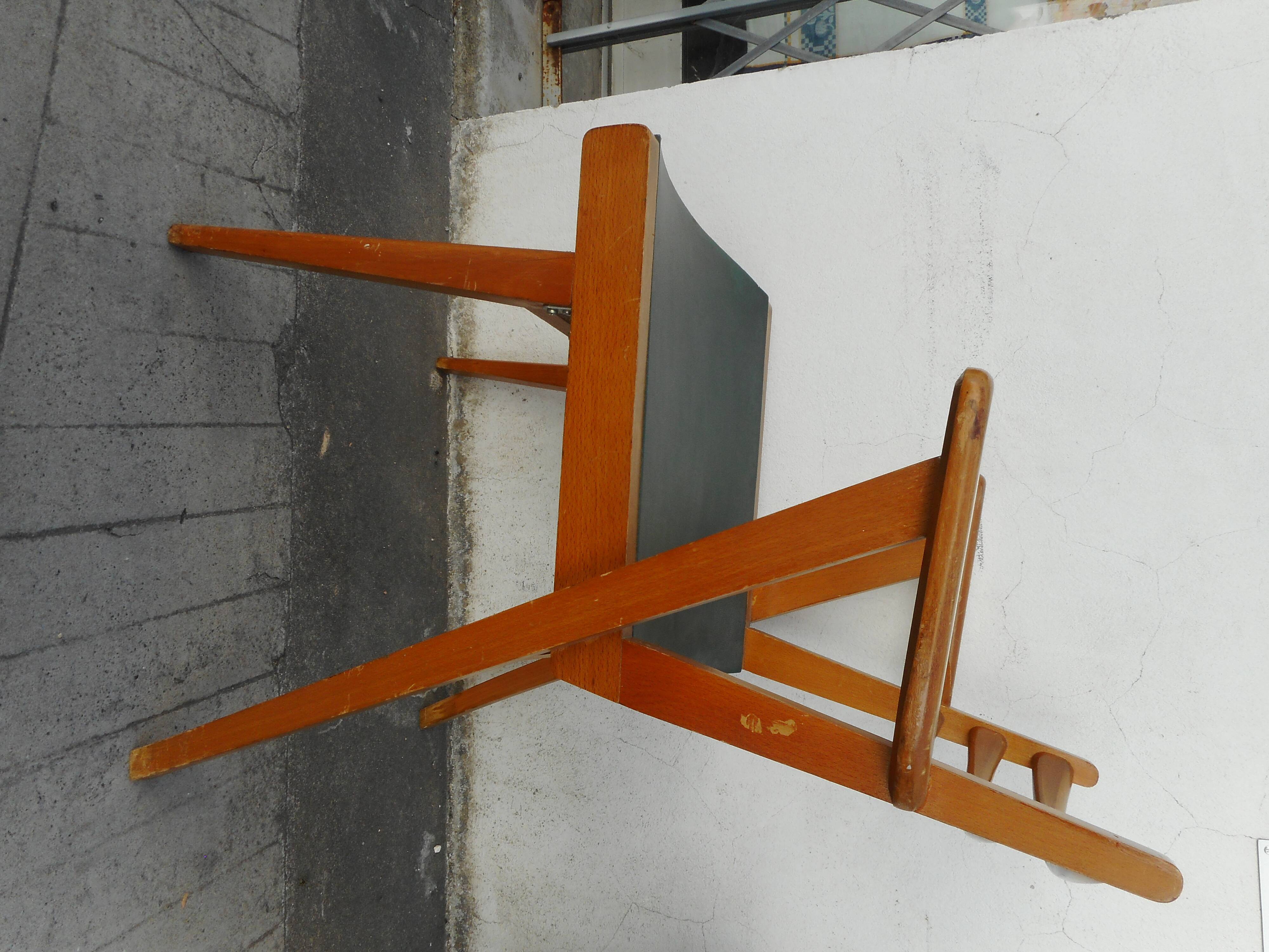 Pair of light wood armchairs