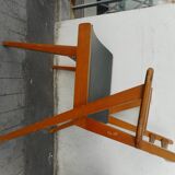 Pair of light wood armchairs