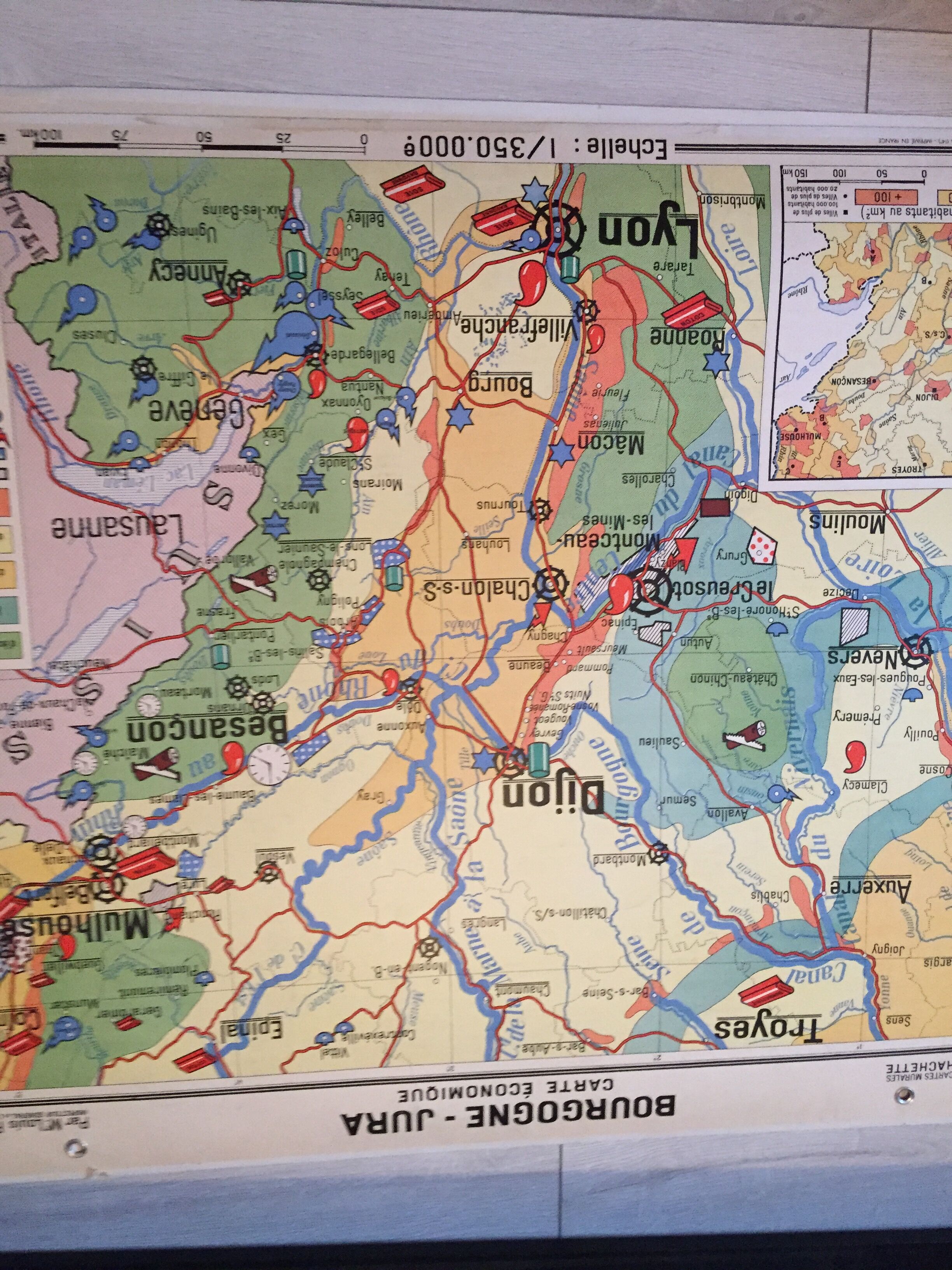 Carte d’école Bourgogne et Jura