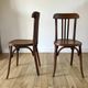 Set of 5 baumann bistro chairs in bent wood stamped xxth