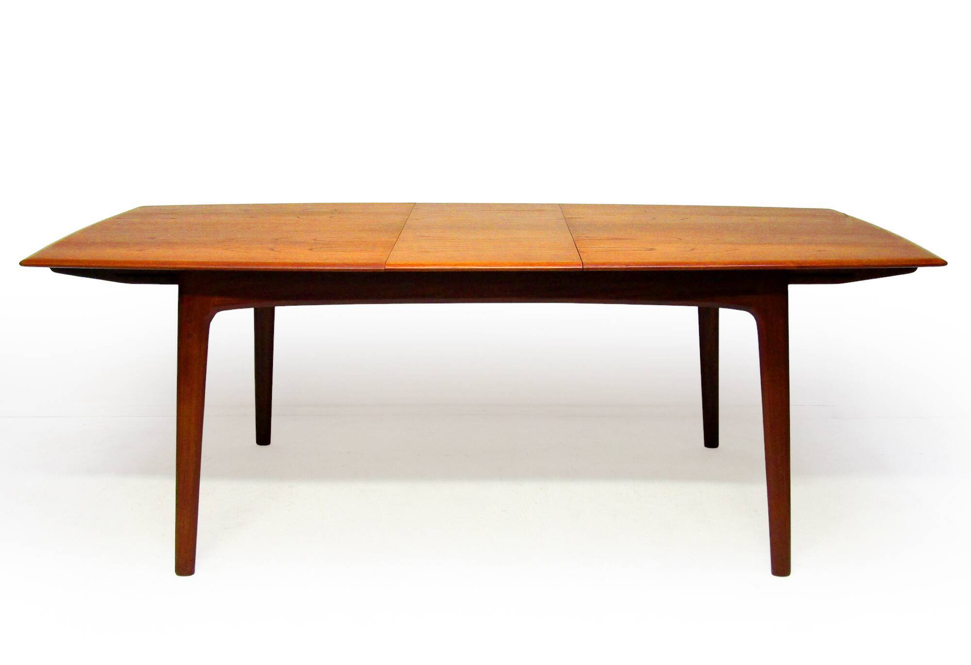 Narrow 1960s Danish Extending Table In Teak By Arne Hovmand Olsen