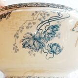 soupière, plat de forme en porcelaine  Sarguemines France décor Royat