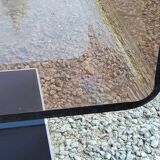Coffee table from the 70s in chromed steel and smoked plexiglass double swivel trays