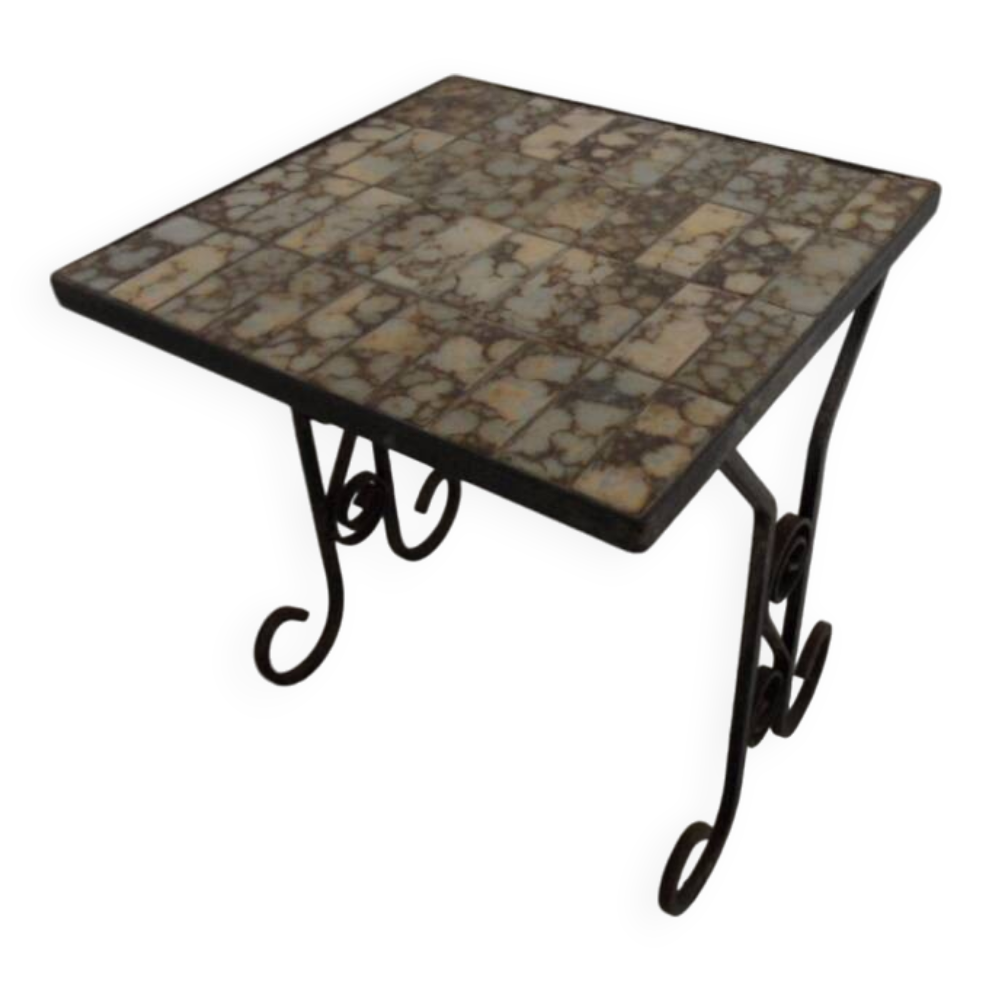 Vintage sidetable with tiles 1960's