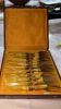 Set of 12 yellow metal cake forks and Bakelite.