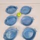Assiettes en céramique bleue en forme de poisson par Aimé De Grimaud, France, 1970, ensemble de 6.