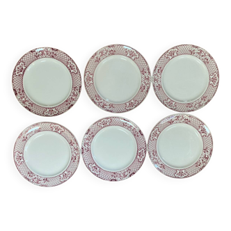 Lot de 6 assiettes plates en ironstone Mason’s