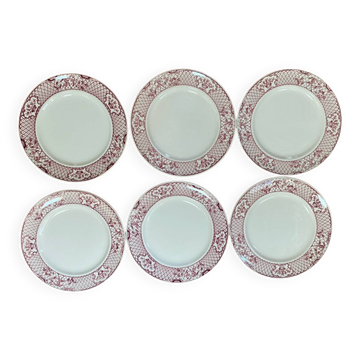 Lot de 6 assiettes plates en ironstone Mason’s