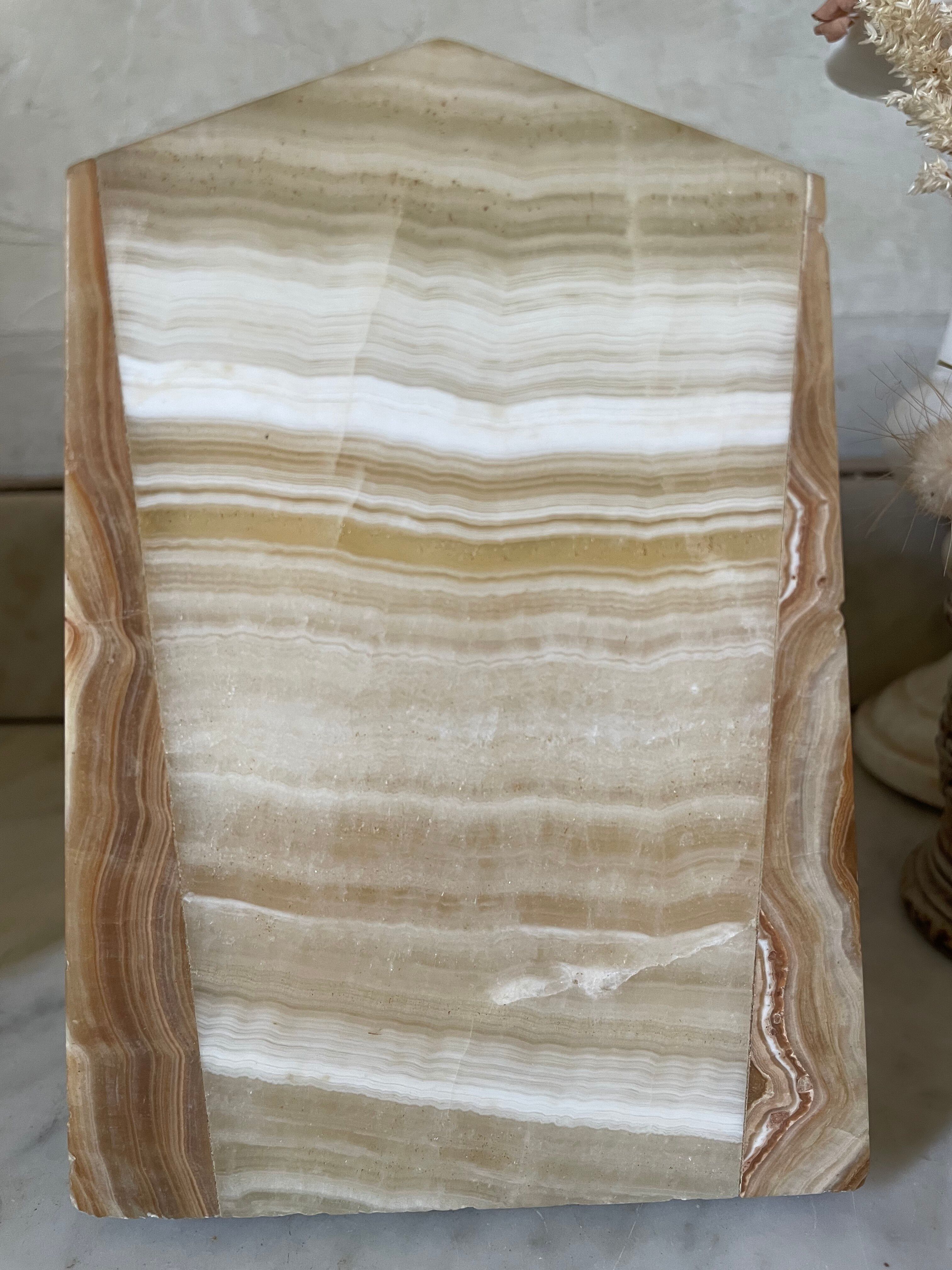 Art Deco marble and onyx bookends