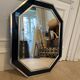 Chrome and blue lacquer mirror, 1970s