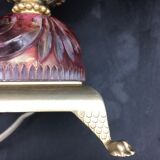 Vintage bedside with grapevines and chiseled crystal