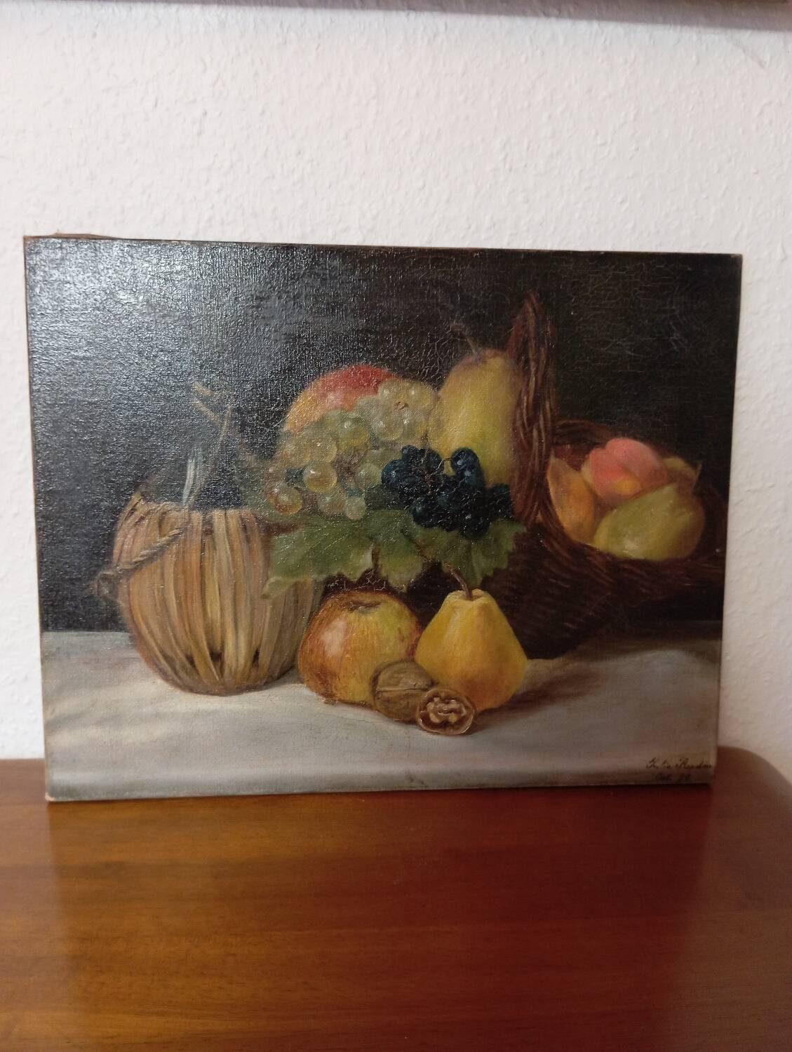 Nature morte fruits signé fin 19eme