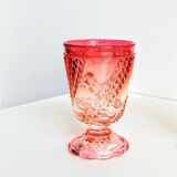 Baccarat Serpentine cut crystal glasses in gradient colors