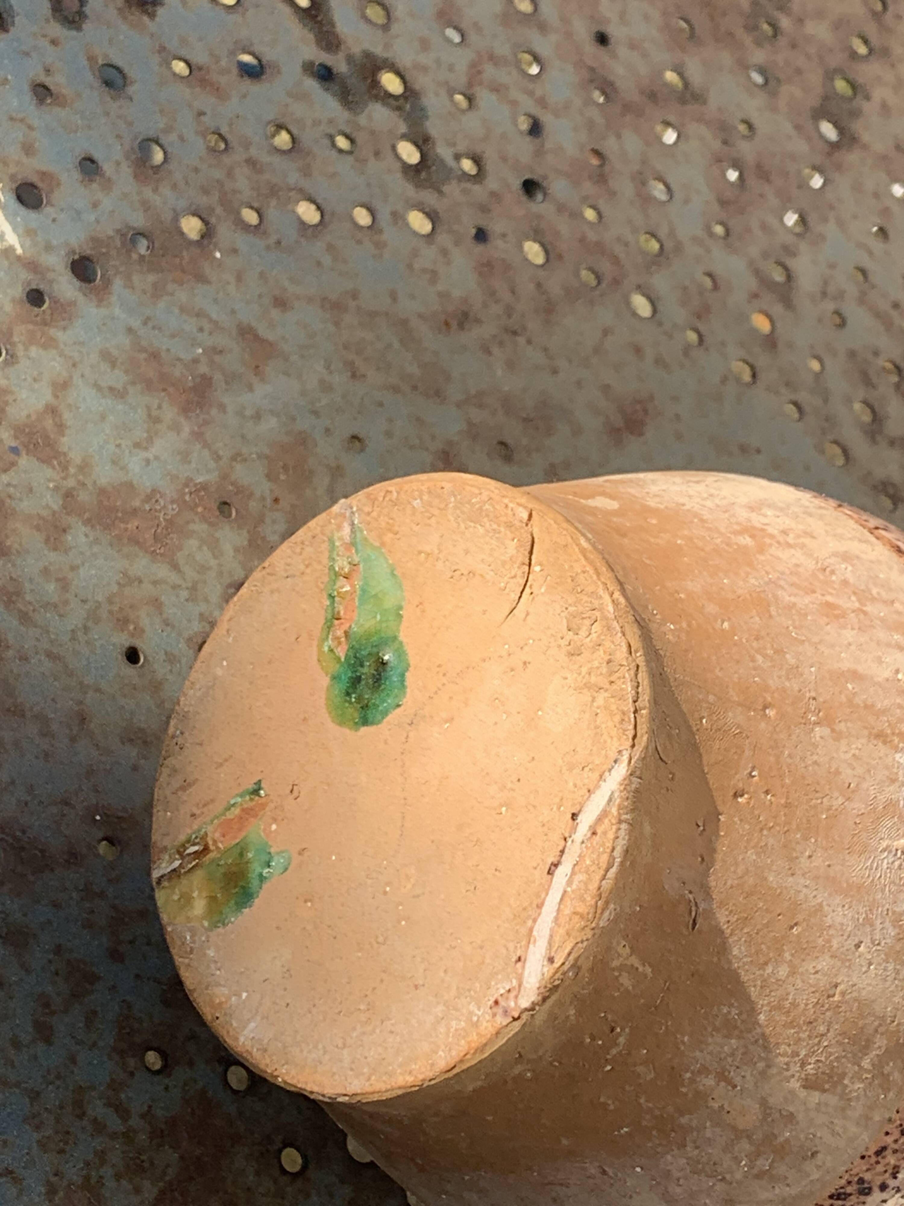 Gargoulette, raw stoneware jug and beige glaze, speckled, vintage
