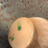 Gargoulette, raw stoneware jug and beige glaze, speckled, vintage