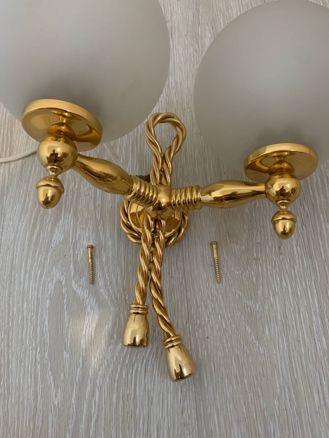 Gold wall light