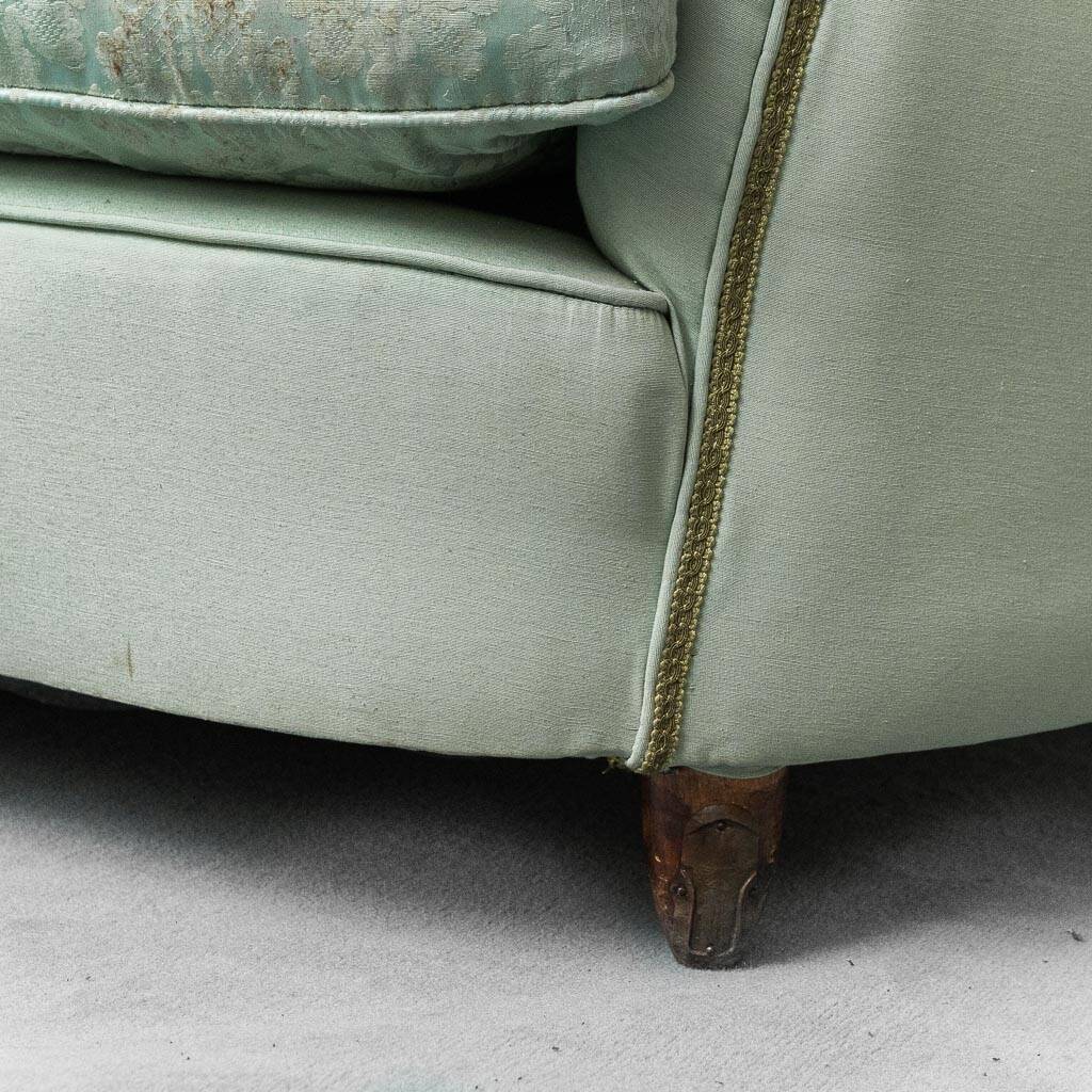 Divano vintage en tessuto verde salvia anni '50