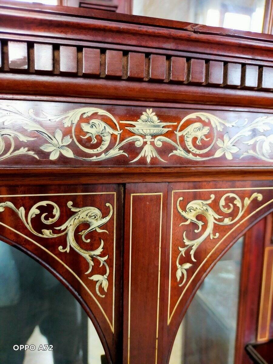 Meuble victorien marqueterie d'os 19ème siècle frank giles & co. kensington