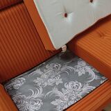 Complete orange salon JITONA in Atlantis Space Age style from the 1970s.