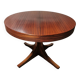 Rosewood extendable round table by Luigi Bartolini. vintage dining room 1960/70