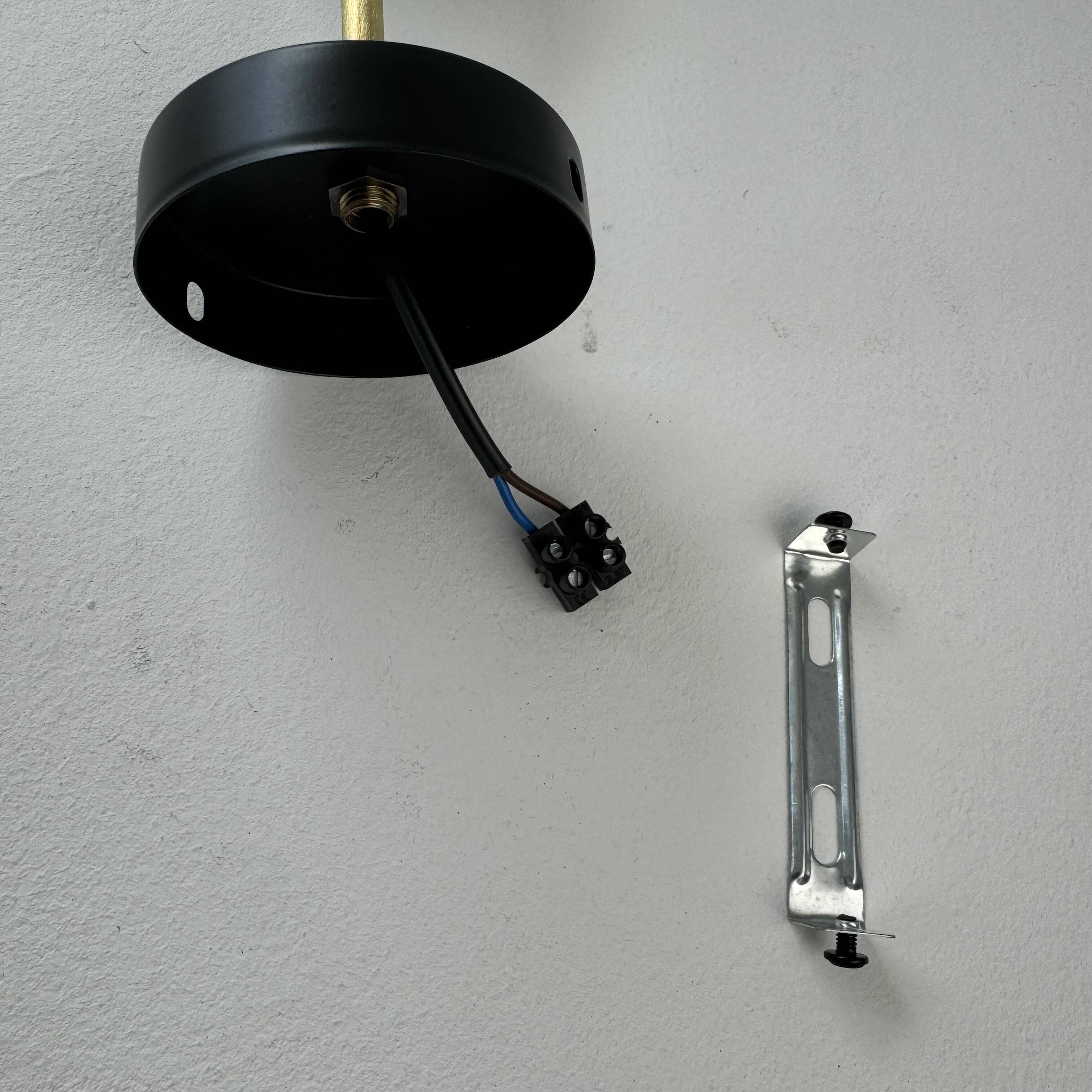 Old vintage blue opaline pendant light