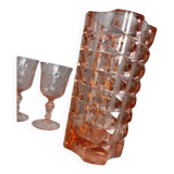 Windsor pink glass geometric vase from Luminarc