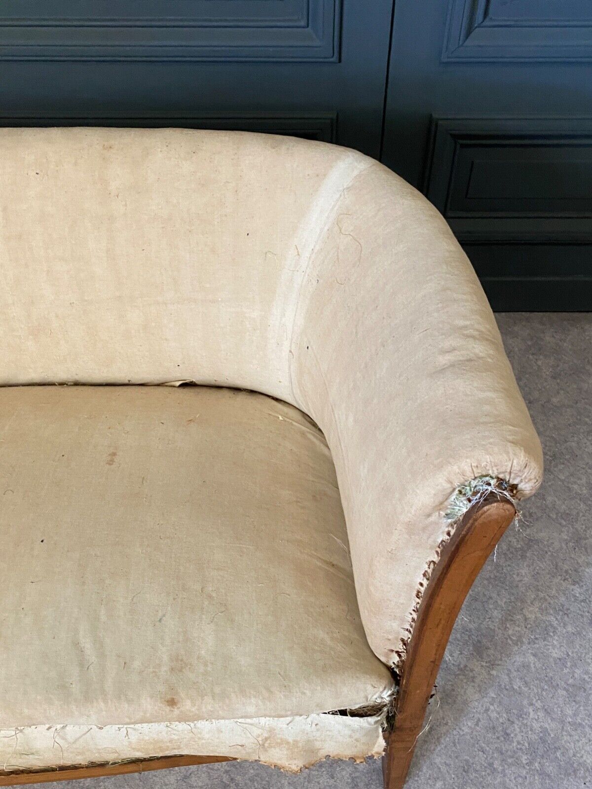 Sofa art deco 1930 geometric wood structure