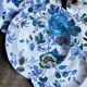 6 polychrome ironstone deep plates by Mason's, "Belvedere" service - early 20th century