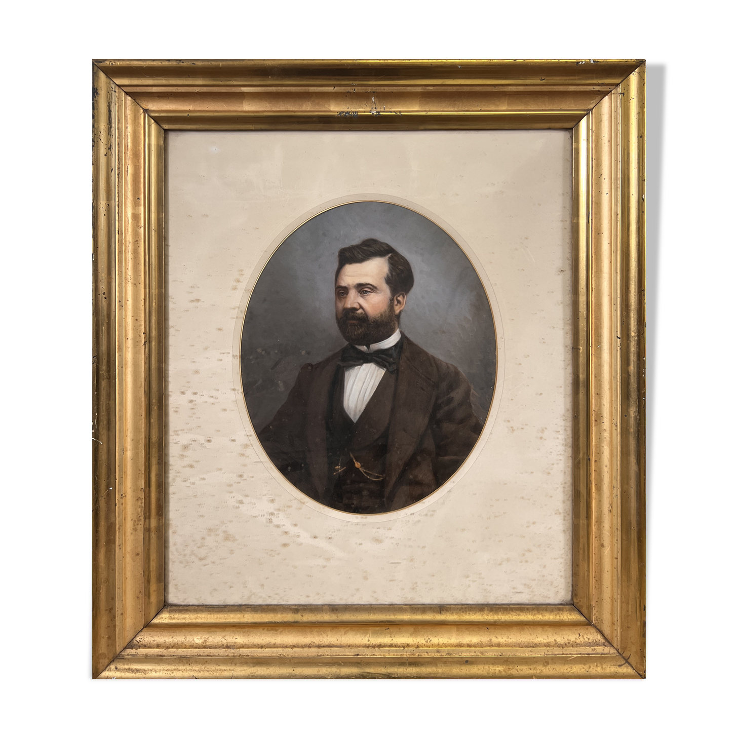 Oil on canvas of a portrait of a man