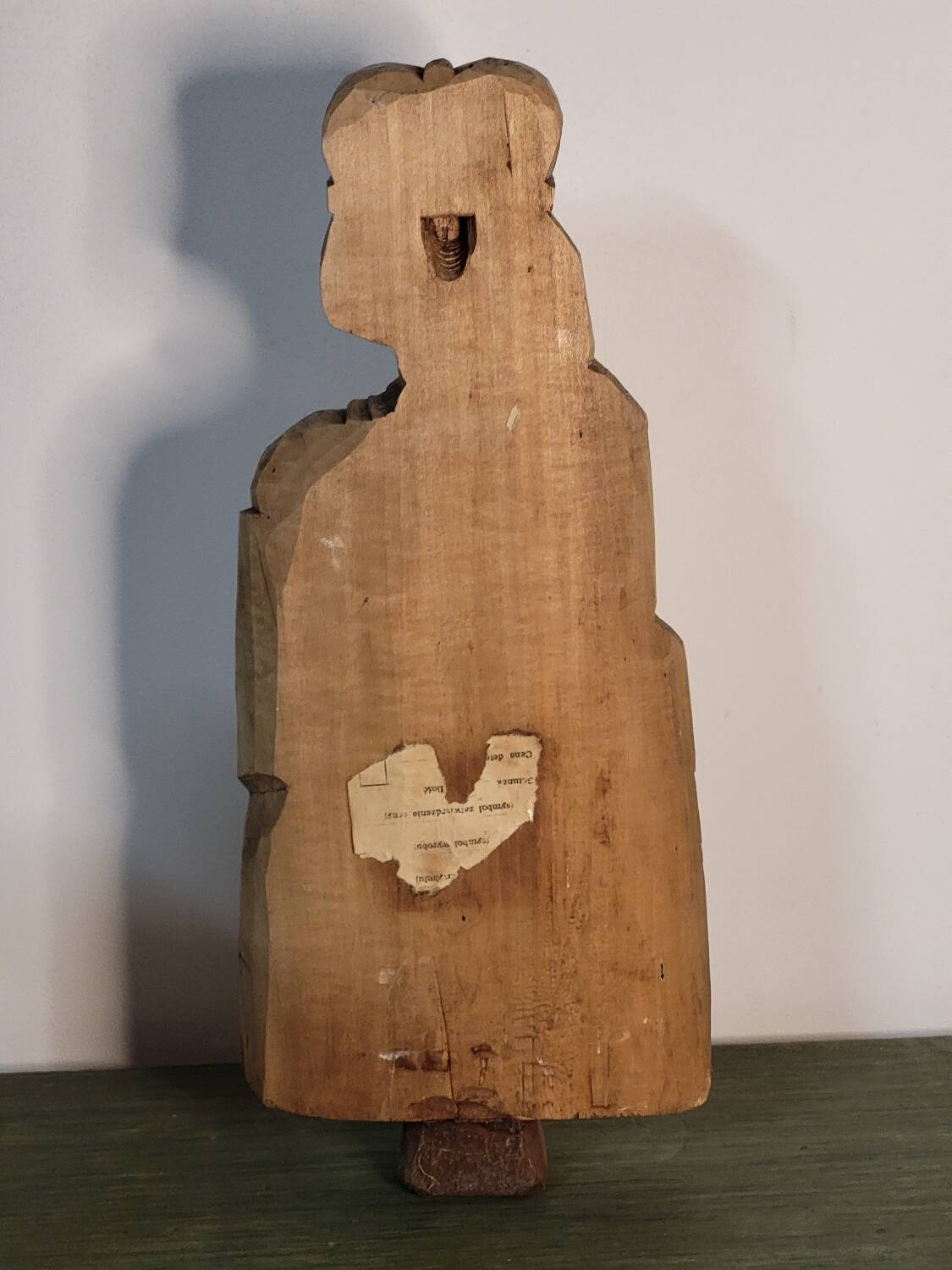 Wooden religious statuette