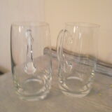 2 bohemian crystal mugs