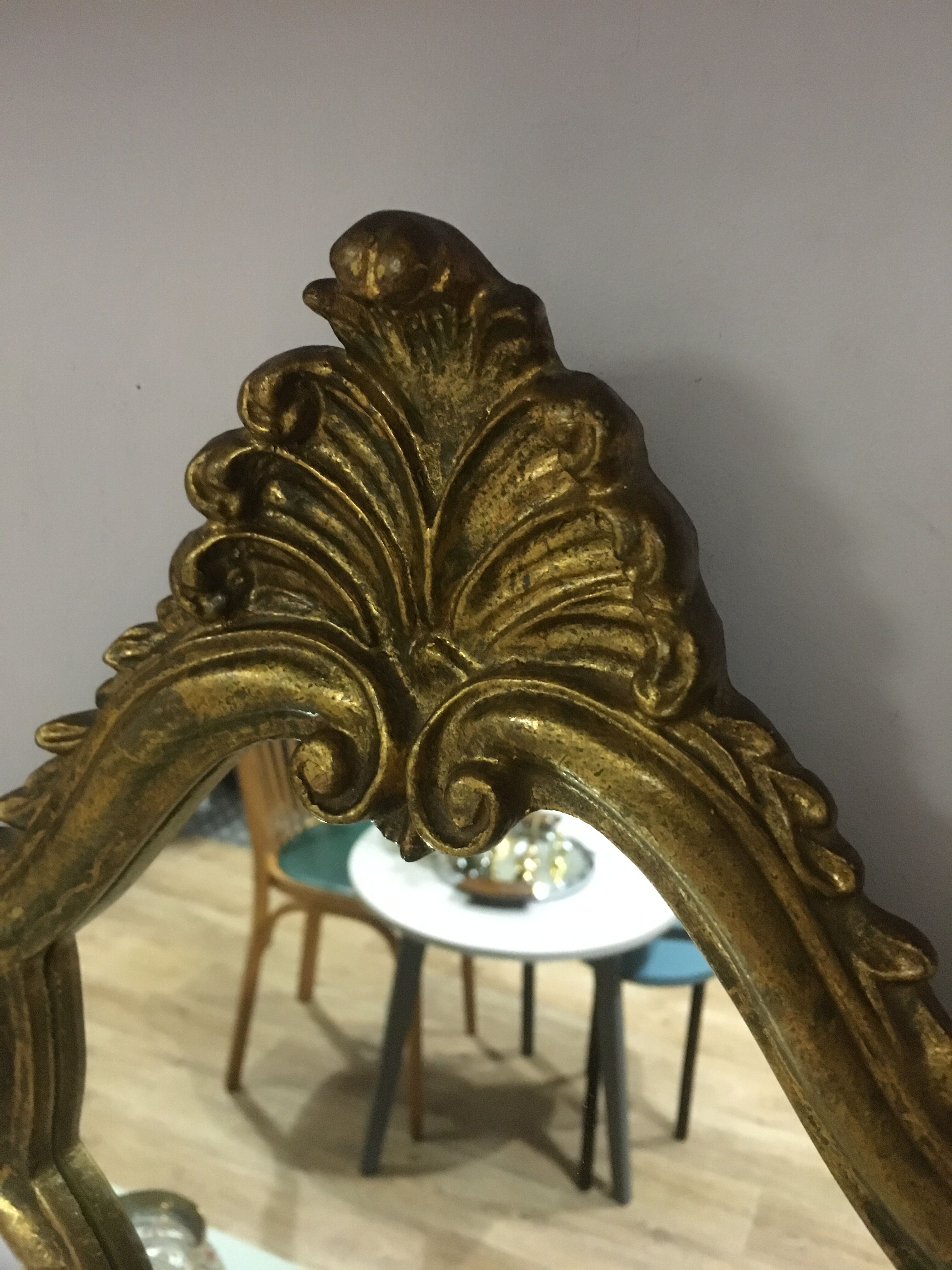 Golden baroque mirror