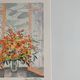 Lithographie signée Michel Henry - Bouquet à la fenêtre