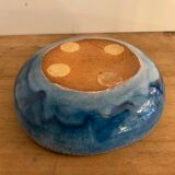 Blue glazed ceramic cup Cazaux Biarritz